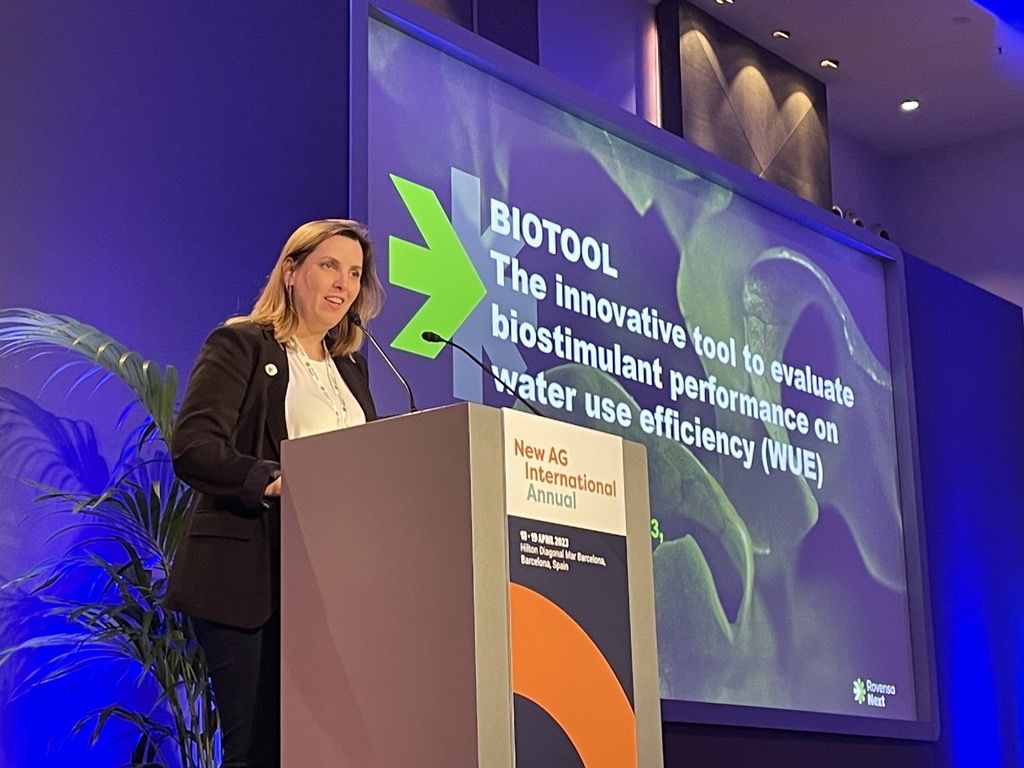 Camila Levy, Rovensa Next’s Global Agronomical R&D Manager during the BIOTOOL’s session